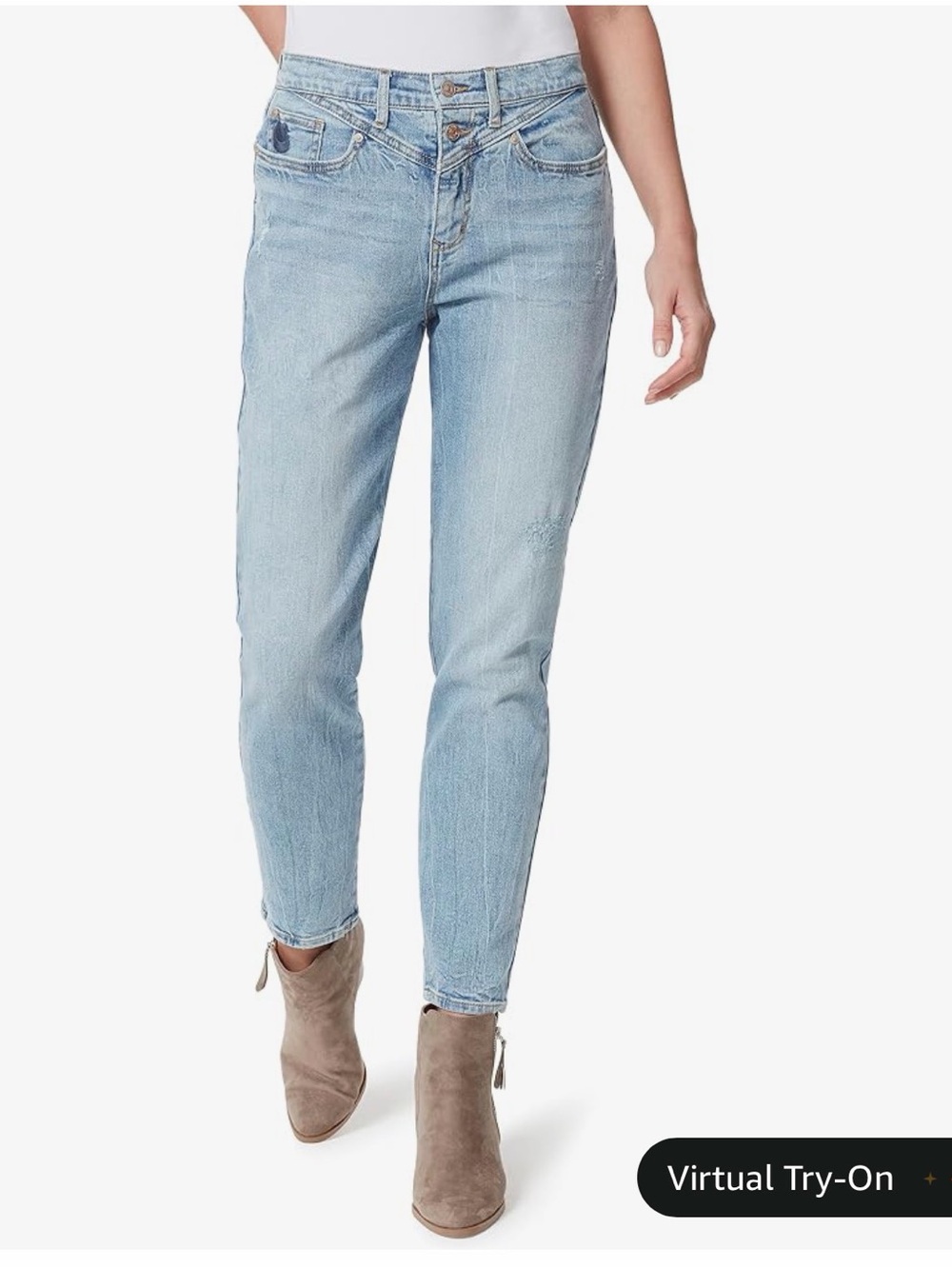 Christian Siriano x Gloria Vanderbilt Collab Vintage V-Yoke Taper Jeans Sz 27/4